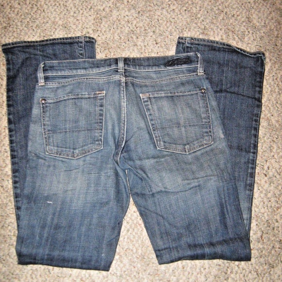 DPD Denim - DPD Dark Faded Blue Low Rise Flare Stretch Jeans